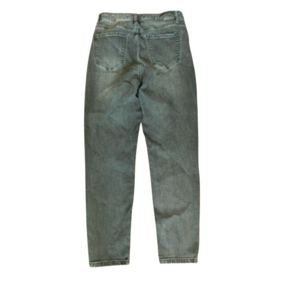 Risen Size 29/9 Black Distressed Wash STRETCH Denim Jeans - Picture 3 of 3